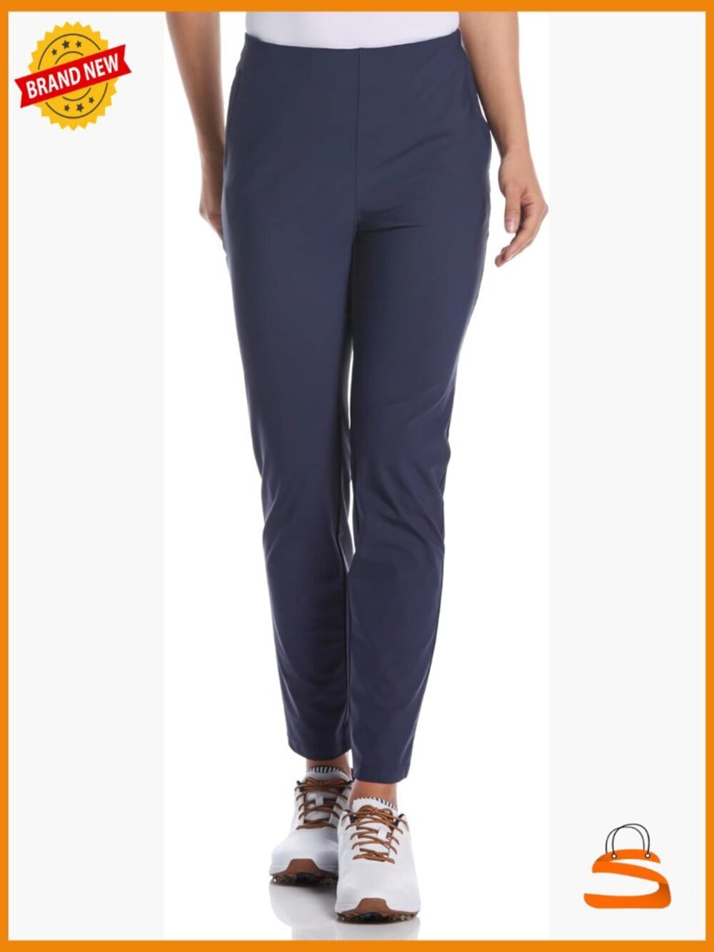 Stretch Pull-On Golf Pants with Moisture Wicking Nylon Elastane Straight Leg 4